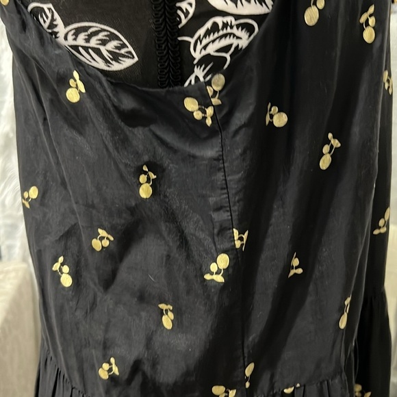 Juicy Couture BLACK LABEL spaghetti strap black and gold cherry BoHo dre… - Picture 4 of 9